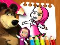 Игра Оцветяваща книга Маша и Мечока онлайн