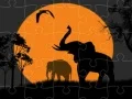 Игра Пъзел Силует на Слон онлайн