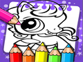 Игра Оцветителна книга Littlest Pet Shop онлайн