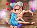 Игра Флирт с Ледената кралица в сауната онлайн