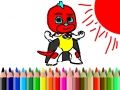 Игра Обратно в училище: Оцветяване на Момчето с Маска онлайн
