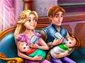 Игра Семейният ден на близнаците Рапунцел онлайн