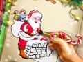 Игра Коледно оцветяване с Дядо Коледа онлайн