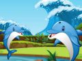 Игра Състезание с кубчета делфини онлайн