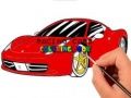Игра Книга за оцветяване на състезателни коли онлайн