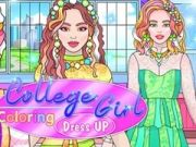 Игра Оцветяване и Облекло на Колежанка онлайн