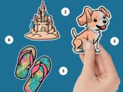 Игра Книга със стикери: Оцветяване на числа онлайн