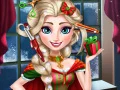 Игра Ледена кралица - Коледни истински прически онлайн Игра Ледена кралица - Коледни истински прически онлайн