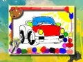 Игра Книга за оцветяване на анимационни автомобили онлайн