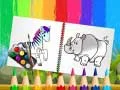 Игра Смешна книжка за оцветяване на животни онлайн