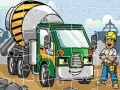 Игра Пъзел с строителни камиони онлайн