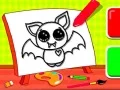 Игра Лесно оцветяване за деца: прилеп онлайн