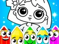 Игра Оцветяване на кукли онлайн Игра Оцветяване на кукли онлайн