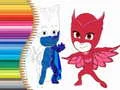 Игра Оцветяване на PJ Masks онлайн Игра Оцветяване на PJ Masks онлайн