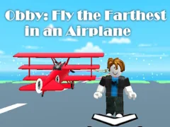 Игра Obby: летете най-далече със самолет онлайн