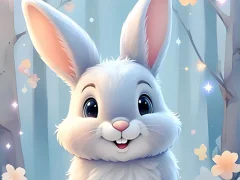 Игра Страница за оцветяване на великденски зайче онлайн