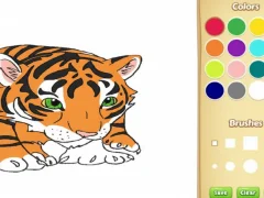 Игра Оцветяване на книгата: Tigerok онлайн