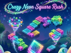 Игра Crazy Neon Square Raid онлайн