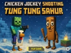 Игра Chicken Jockey Shootout с Tung Tung Sahur онлайн Игра Chicken Jockey Shootout с Tung Tung Sahur онлайн