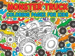 Игра Страници за оцветяване за деца: Monster Trucks онлайн