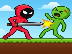 Игра Red Stickman срещу Monster School онлайн