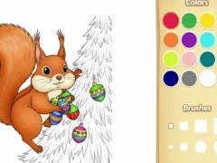 Игра Оцветяване на книгата за деца: Коледно животно онлайн
