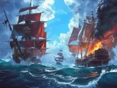 Игра Пиратски кораби: изграждайте и се бийте онлайн Игра Пиратски кораби: изграждайте и се бийте онлайн