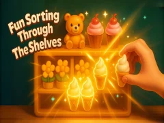 Игра Забавно сортиране от рафтове онлайн Игра Забавно сортиране от рафтове онлайн