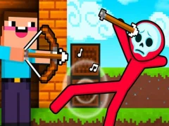 Игра Noob срещу Zombies: Archer срещу Stickmen онлайн