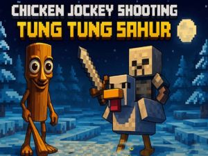 Игра Пилешки жокей: Tung Tung Sahur Shootout онлайн