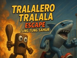 Игра Tralalero Tralala бягство от Tung Tung Sahura онлайн