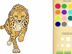 Игра Оцветяване на книгата: Диви животни онлайн