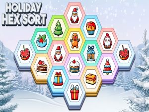 Игра HEXA: Празнично сортиране онлайн