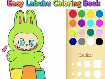 Игра Книжка за оцветяване: Easy Labubu онлайн
