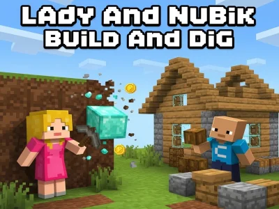 Игра Lady and Noob: Build and Dig онлайн