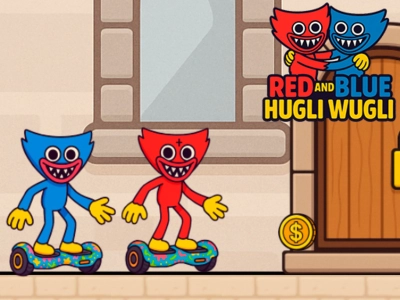Игра Червено и синьо хаги waggie онлайн