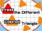 Игра Натиснете различен цветен триъгълник онлайн