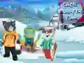 Игра Зимно забавление за котки онлайн Игра Зимно забавление за котки онлайн