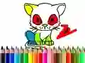 Игра Обратно в училище: Оцветяване на котка онлайн Игра Обратно в училище: Оцветяване на котка онлайн