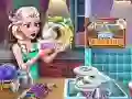 Игра Измиване на чинии от Ледената кралица онлайн Игра Измиване на чинии от Ледената кралица онлайн