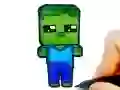 Игра Лесно Оцветяване за Деца Mineblox онлайн