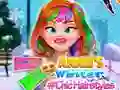 Игра Зимни шик прически на Анни онлайн