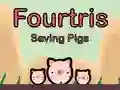 Игра Fourtris: Спасение на прасета онлайн Игра Fourtris: Спасение на прасета онлайн