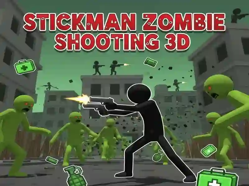 Игра Стикмен: Стрелба по зомбита 3D онлайн Игра Стикмен: Стрелба по зомбита 3D онлайн
