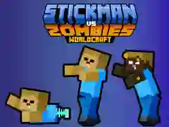 Игра Стикмен срещу Зомбита WorldCraft онлайн