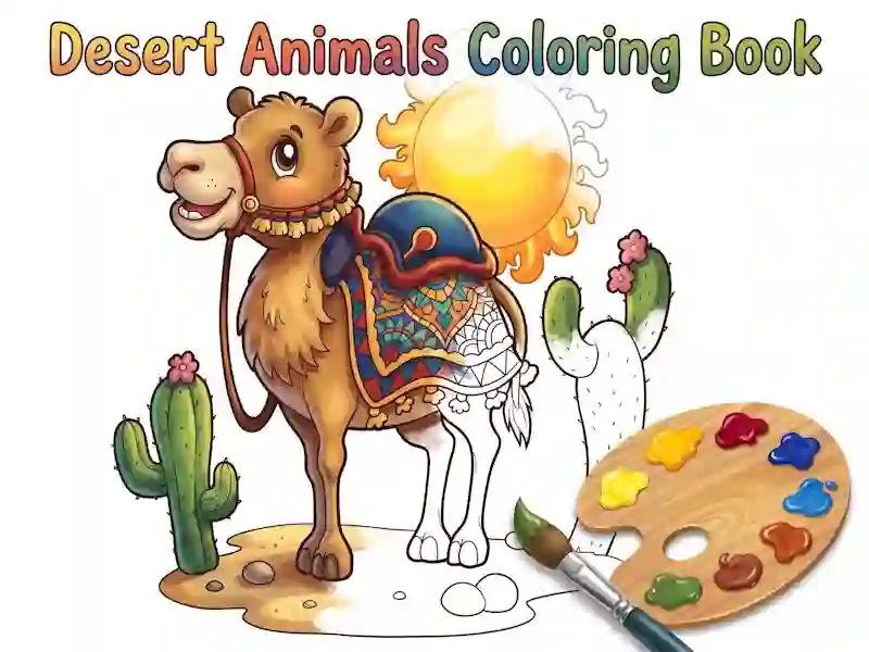 Игра Desert Animals Coloring Book онлайн