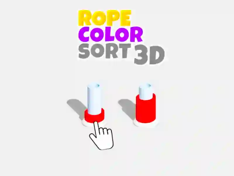 Игра Сортиране по цвят на въжето 3D онлайн Игра Сортиране по цвят на въжето 3D онлайн