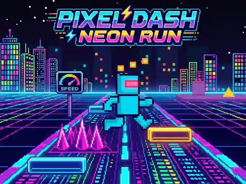 Игра Pixel Dash Neon Run онлайн