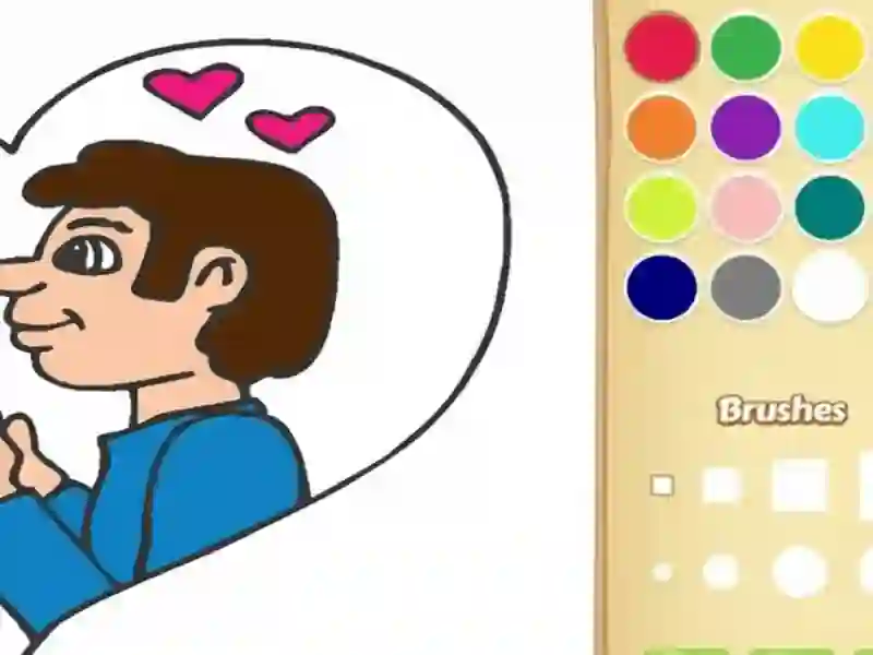 Игра Оцветяване на книгата за деца: Любов онлайн