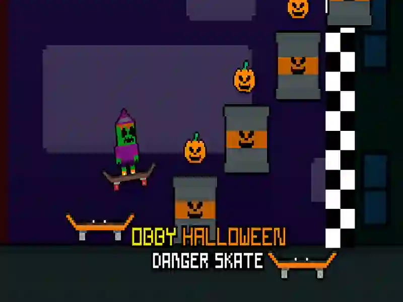 Игра OBBI Halloween: Опасен скейт онлайн